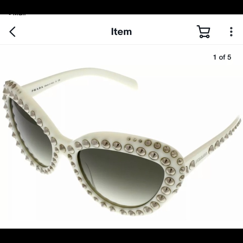 Prada Sunglasses With Stud Detailing Cateye